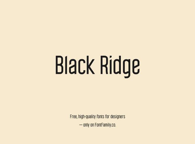Black Ridge Font