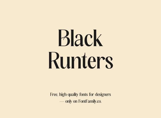 Black Runters Font