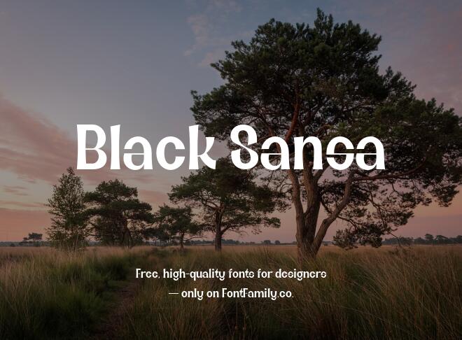 Black Sansa Font