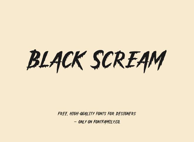 Black Scream Font