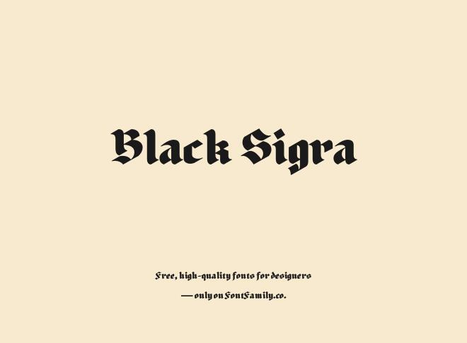 Black Sigra Font