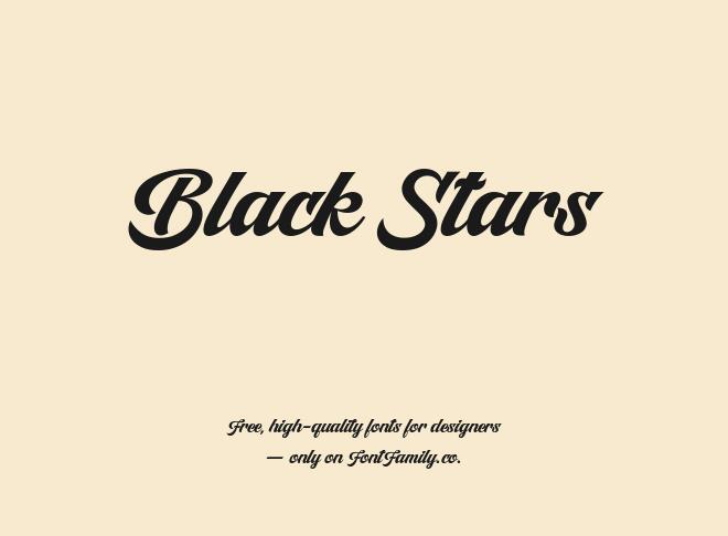 Black Stars Font
