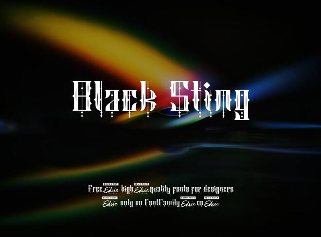 Black Sting Font