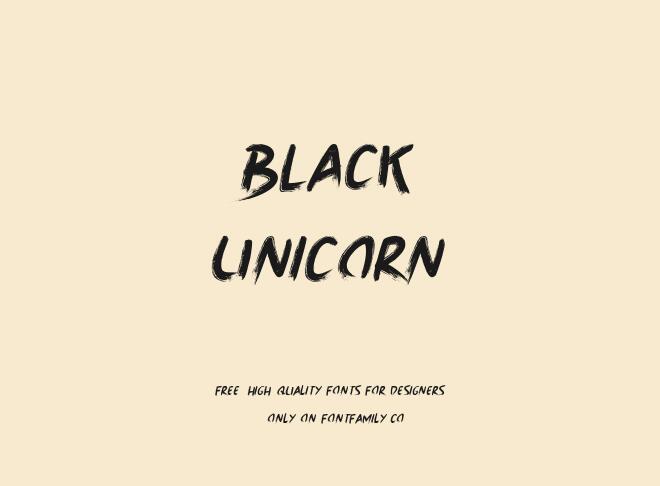 Black Unicorn Font