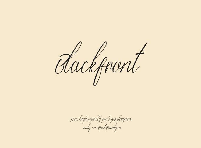 Blackfront Font