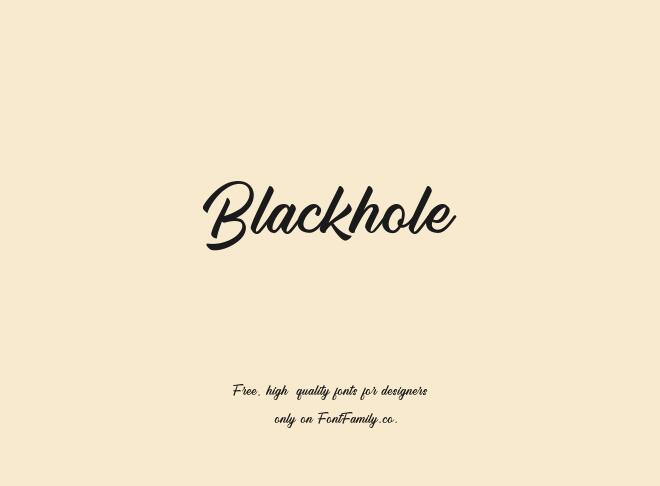 Blackhole Font