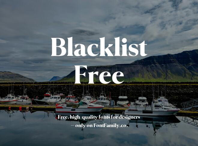 Blacklist Free Font
