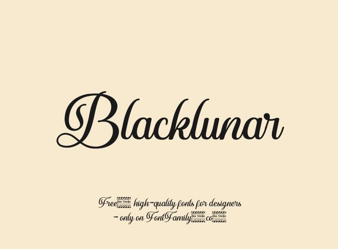 Blacklunar Font