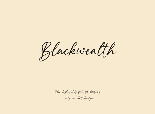 Blackwealth Font