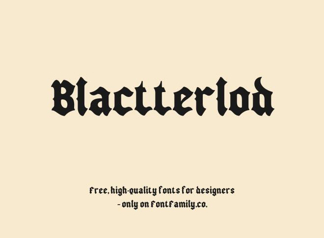Blactterlod Font
