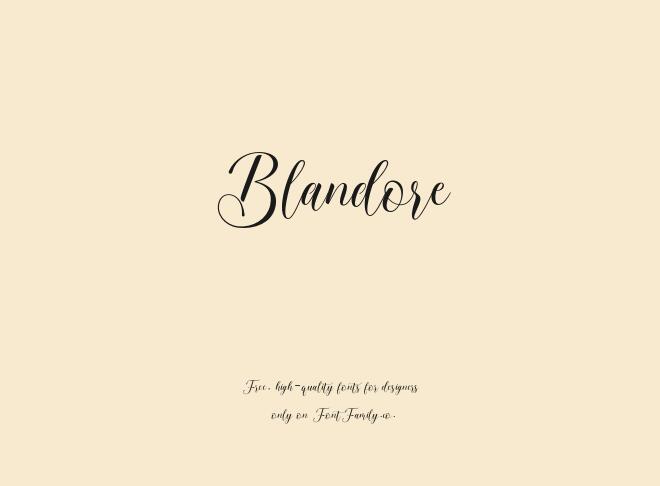 Blandore Font