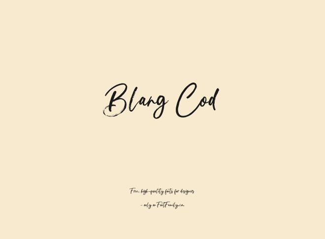 Blang Cod Font