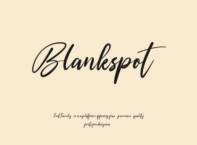 Blankspot Font