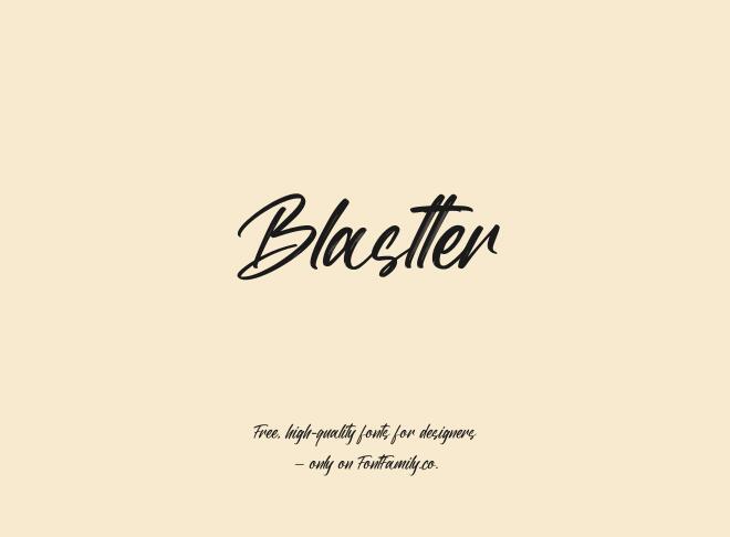 Blastter Font