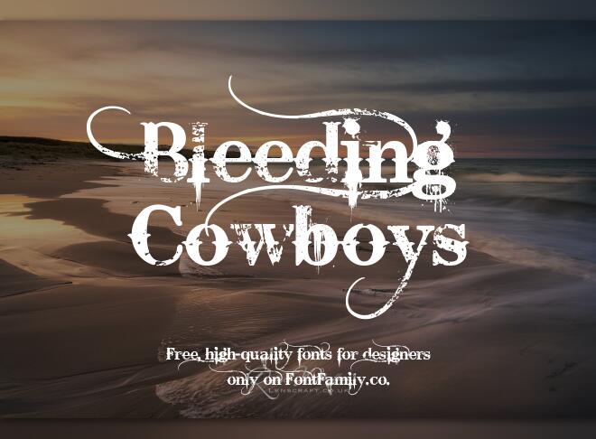 Bleeding Cowboys Font