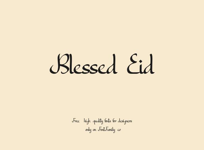 Blessed Eid Font