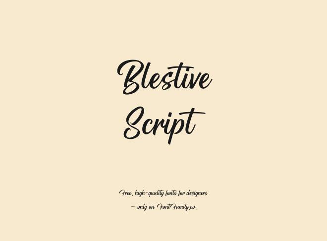 Blestive Script Font