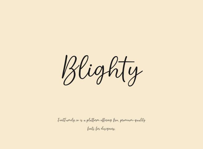 Blighty Font