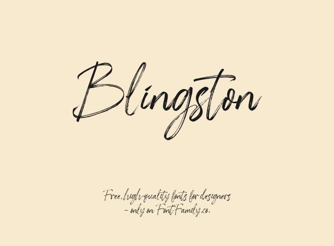 Blingston Font