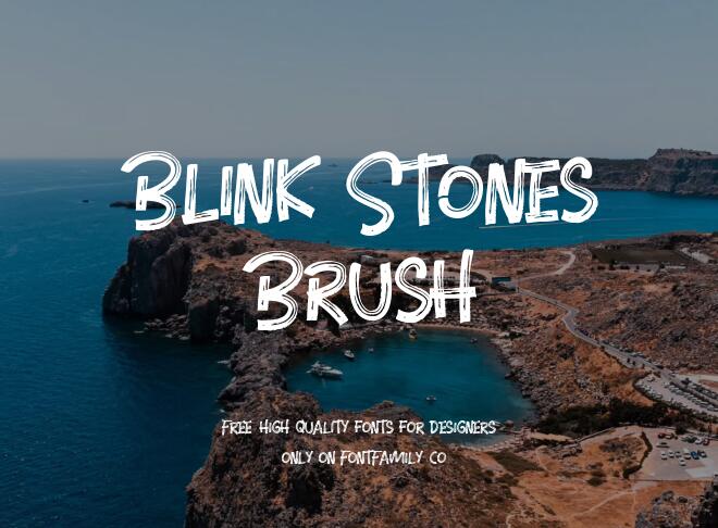 Blink Stones Brush Font