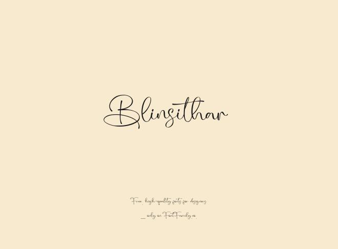 Blinsithar Font