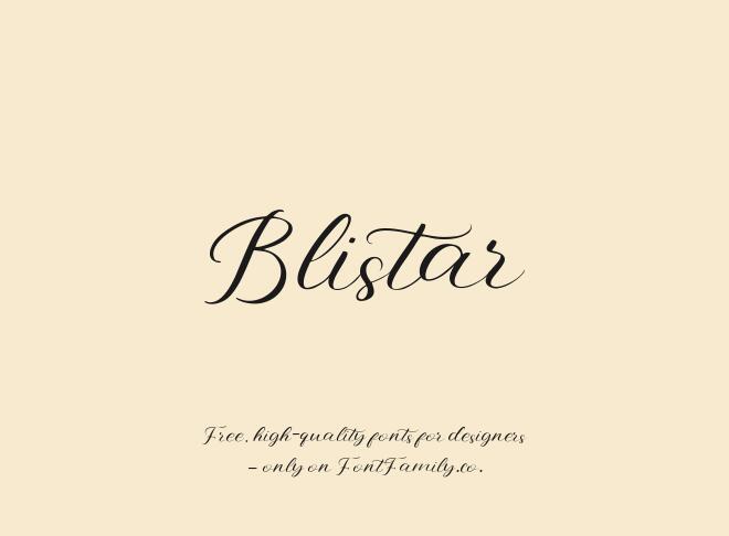 Blistar Font
