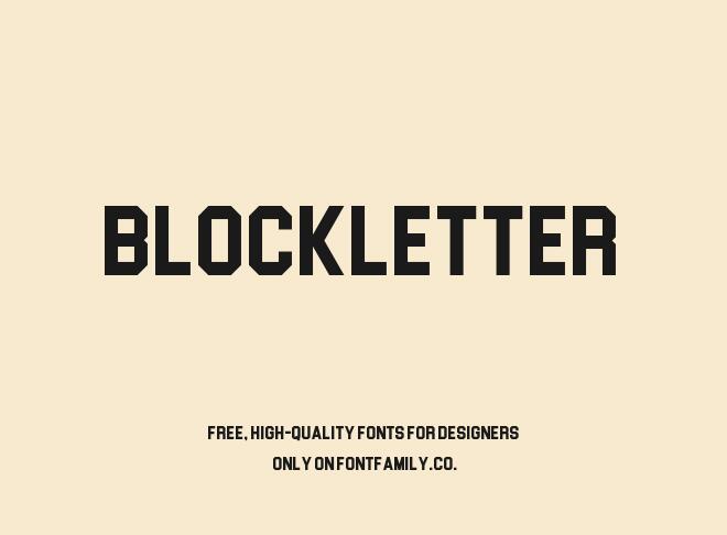Blockletter Font