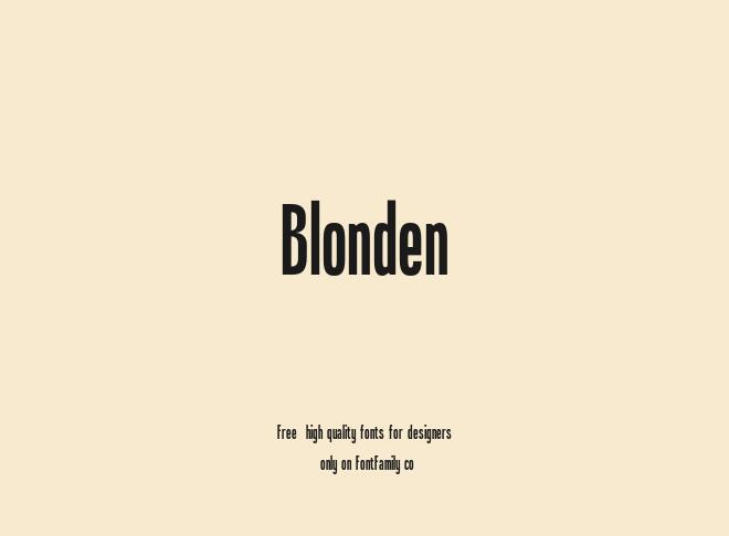 Blonden Font