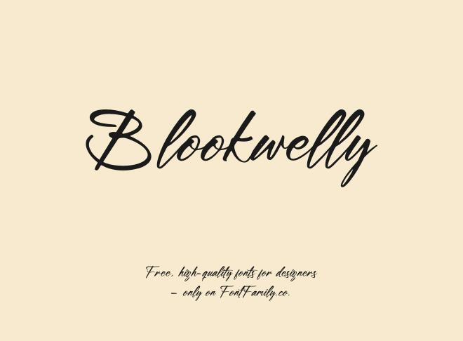 Blookwelly Font