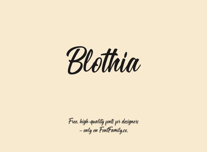 Blothia Font