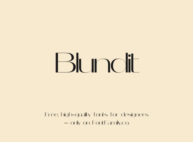 Blundit Font