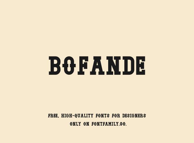 Bofande Font