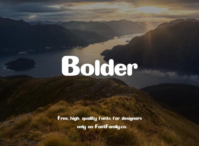 Bolder Font