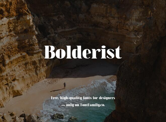 Bolderist Font