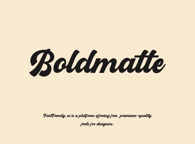 Boldmatte Font