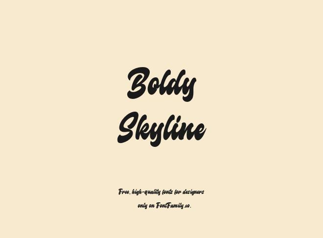 Boldy Skyline Font