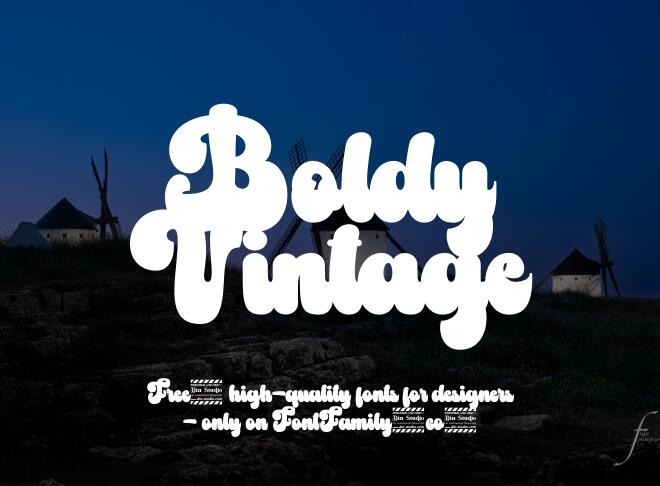 Boldy Vintage Font