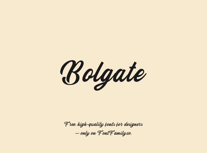 Bolgate Font