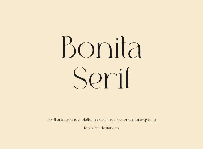 Bonita Serif Font