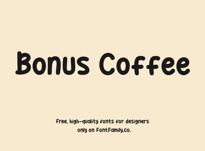 Bonus Coffee Font