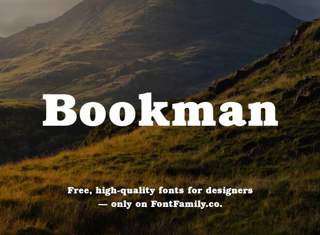 Bookman Font
