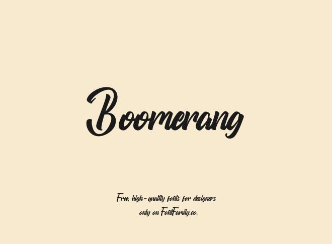 Boomerang Font
