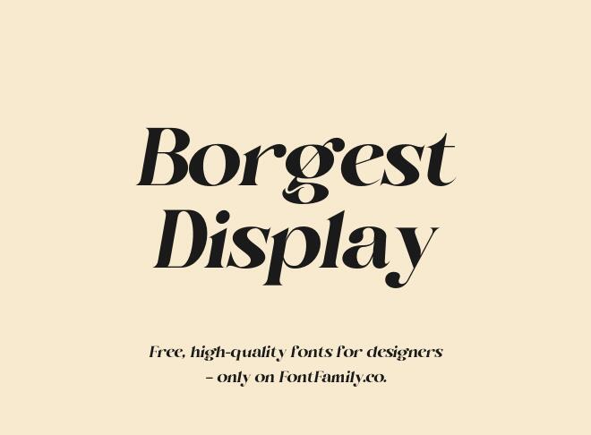 Borgest Display Font