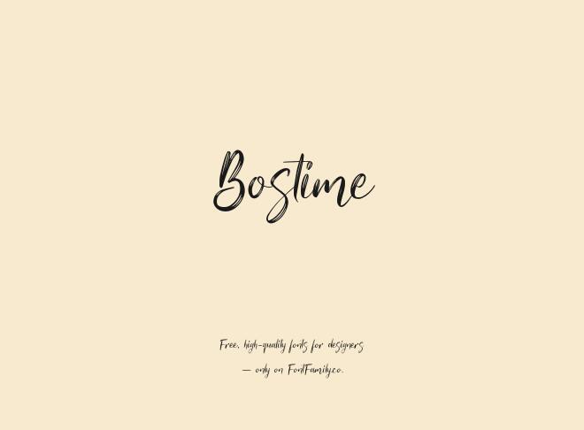 Bostime Font