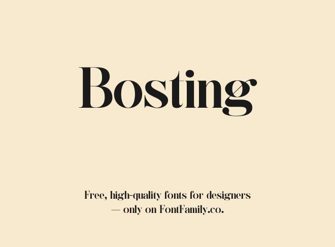Bosting Font