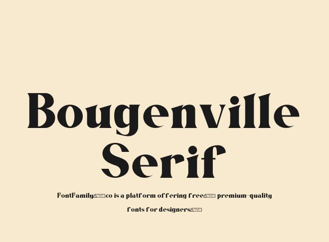 Bougenville Serif Font