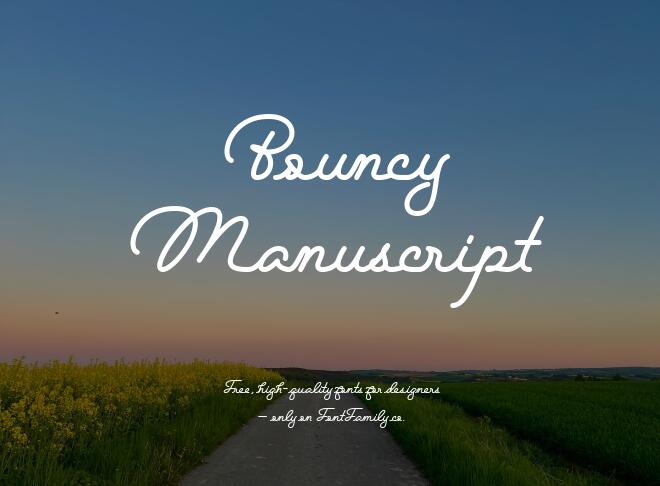 Bouncy Manuscript Font