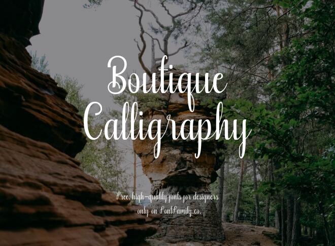 Boutique Calligraphy Font