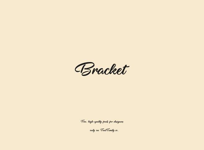 Bracket Font