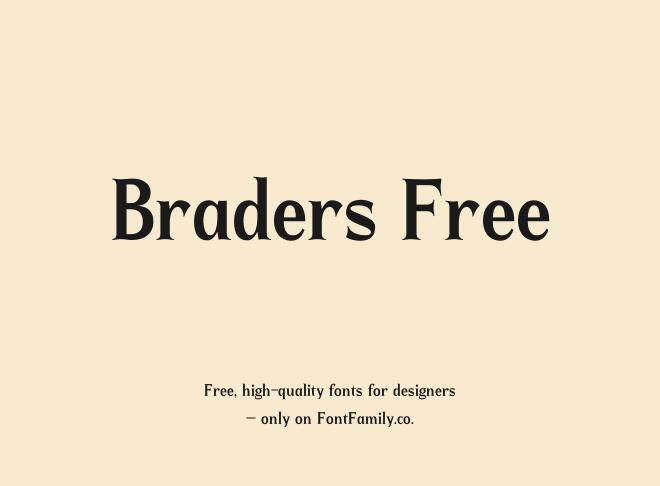 Braders Free Font